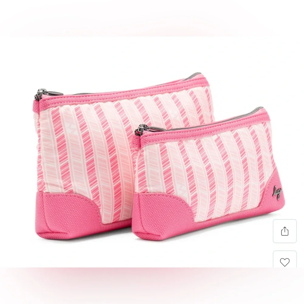 Lug Tootles 2 pc Zip Organizer in Pink Tourmaline NWT - Picture 2 of 7